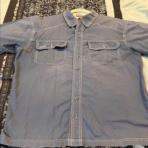 GAME GUARD Casual Blue Button-Down Shirt for Men